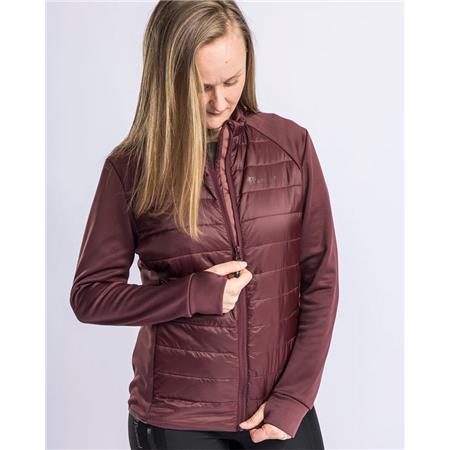 FLEECE TIL KVINDER PINEWOOD FINNVEDEN HYBRID POWER FLEECE - BORDEAUX