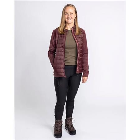 FLEECE TIL KVINDER PINEWOOD FINNVEDEN HYBRID POWER FLEECE - BORDEAUX