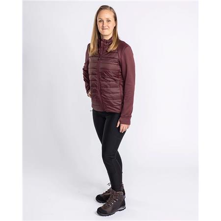 FLEECE TIL KVINDER PINEWOOD FINNVEDEN HYBRID POWER FLEECE - BORDEAUX