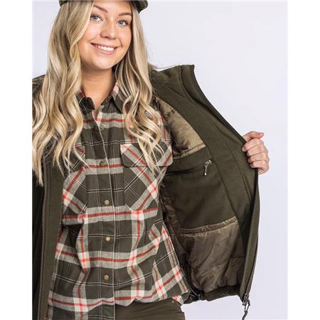 FLEECE TIL KVINDER PINEWOOD HARRIETTE PADDED FLEECE W - GRØN/BRUN