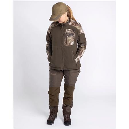FLEECE TIL KVINDER PINEWOOD SMÅLAND HUNTERS CAMOU FLEECE W - BRUN/STRATA