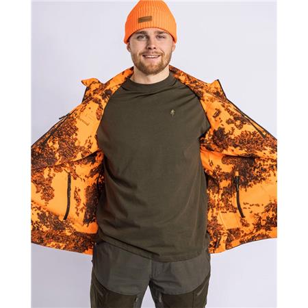 FLEECE TIL MÆND PINEWOOD FURUDAL REVERSIBLE CAMOU FLEECE - BRUN/ORANGE