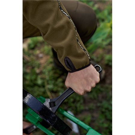 FLEECE VOOR HEREN HARKILA KAMKO OMKEERBAAR - GROEN/ORANJE