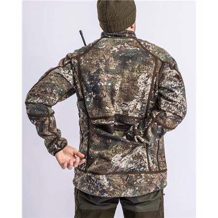 FLEECEJAKKE HERRE PINEWOOD FURUDAL REVERSIBLE CAMOU FLEECE - BRUN/STRATA