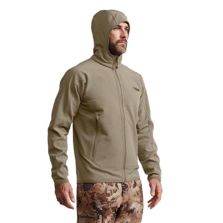 FLEECEJAKKE TIL HERRE SITKA ALPHA HOODED - BUKSKIN