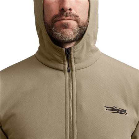 FLEECEJAKKE TIL HERRE SITKA ALPHA HOODED - BUKSKIN
