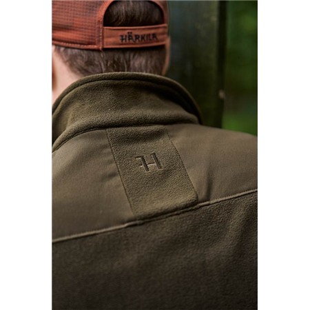 FLEECEVEST TIL MÆND HARKILA FJELL - HUNTING GREEN/WILLOW GREEN