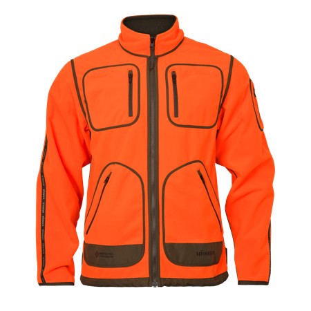 Forro Polar Mangas Largas Hombre Harkila Reversible Kamko Blaze - Naranja Blaze/Verde Willow
