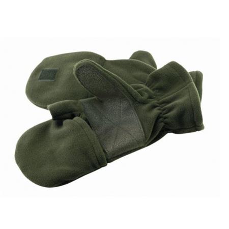 Gants-Moufles Chasse Polaire Renforts Paumes Kaki - Taille M