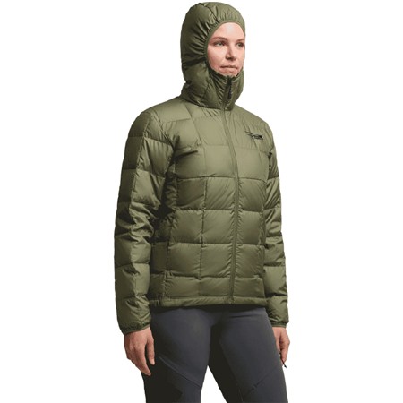 GIACCA DONNA - OLIVE GREEN SITKA MICRODOWN HOODED - OLIVE GREEN