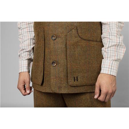 GILET BALL TRAP HOMME HARKILA KENMORE SHOOTING - MARRON