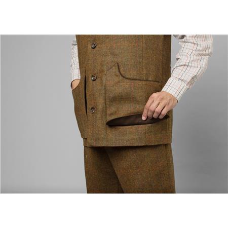 GILET BALL TRAP HOMME HARKILA KENMORE SHOOTING - MARRON