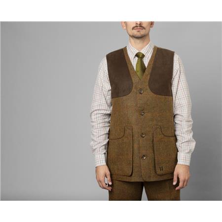 GILET BALL TRAP HOMME HARKILA KENMORE SHOOTING - MARRON