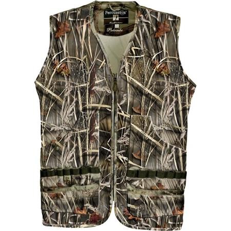 Gilet Chasse Homme Percussion Palombe - Ghost Camo Wet