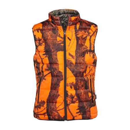GILET CHASSE HOMME PERCUSSION WARM REVERSIBLE - FOREST