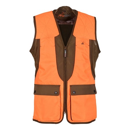 Gilet Chasse Homme Prohunt Grouse - Kaki/Orange