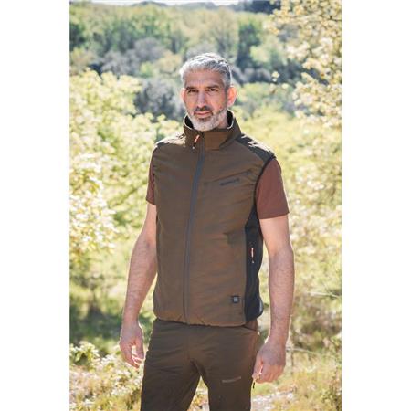 GILET DE CHASSE CHAUFFANT PRESTIGE SOMLYS 209 - MARRON