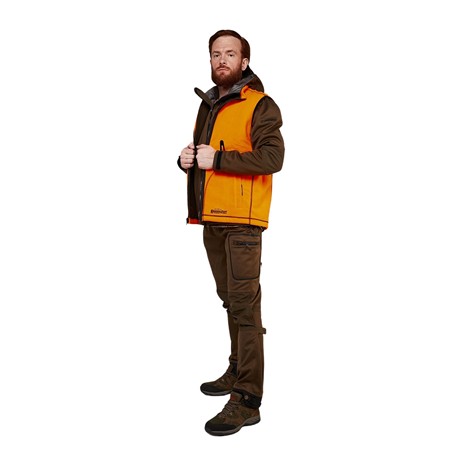GILET DE CHASSE HOMME REMINGTON DOUBLE FACE EXPERIENCED HUNTER - VERT/ORANGE