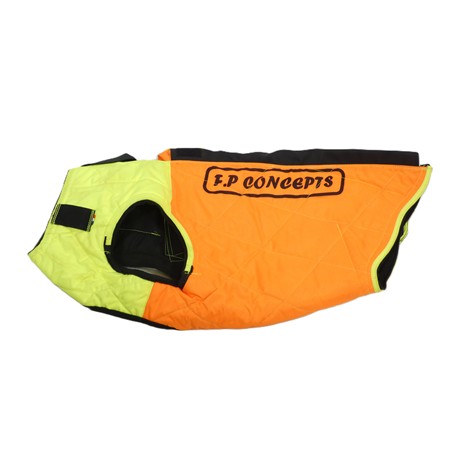 Gilet De Protection F.P Concepts Caumont Barbeles Avec Cape - Orange/Jaune - Bruno 4
