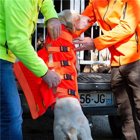GILET DI PROTEZIONE CANIHUNT DOG ARMOR ORANGE V3