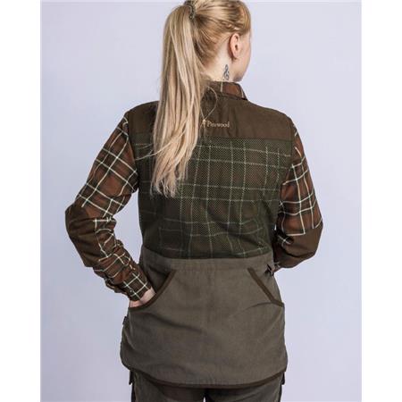GILET FEMME PINEWOOD SHOOTING - SUEDE MARRON