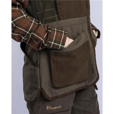 GILET FEMME PINEWOOD SHOOTING - SUEDE MARRON