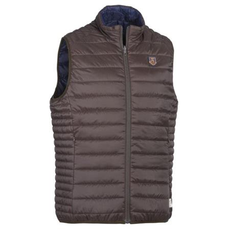 GILET HOMME CLUB INTERCHASSE JANUS REVERSIBLE - BLEU/MARRON