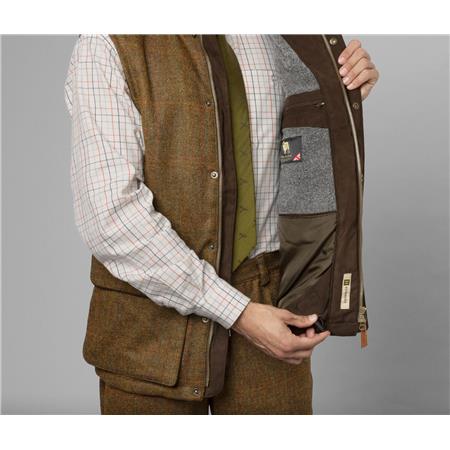 GILET HOMME HARKILA KENMORE - FOREST GREEN/HERRINGBONE