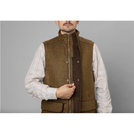 GILET HOMME HARKILA KENMORE - FOREST GREEN/HERRINGBONE