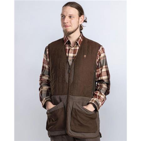 GILET HOMME PINEWOOD SHOOTING - SUEDE MARRON