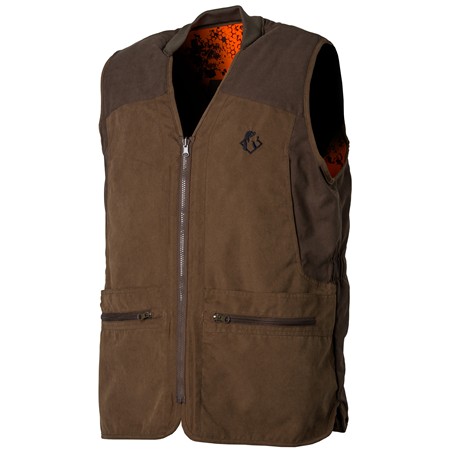 GILET HOMME SOMLYS REVERSIBLE - ORANGE/MARRON