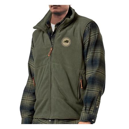 Gilet Smanicato Uomo Bartavel Flam Solitario Micropolar - Caqui Micropile - Kaki