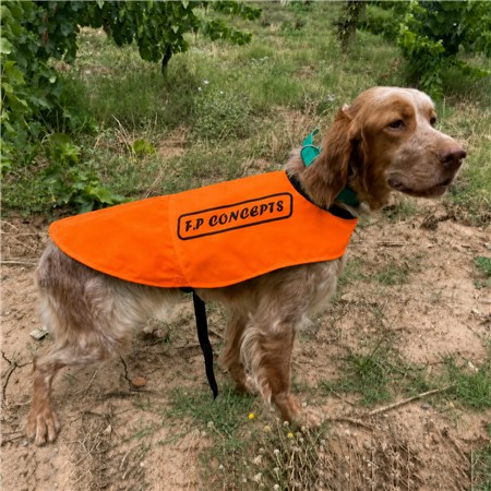 GILET VISIBILITÉ POUR CHIEN F.P CONCEPTS - ORANGE