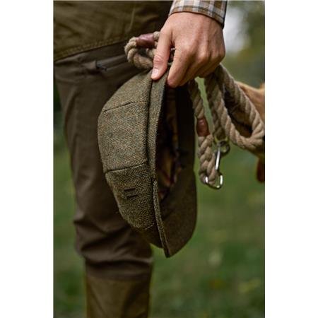 GORRA HARKILA KENMORE FLAT - FOREST GREEN/HERRINGBONE