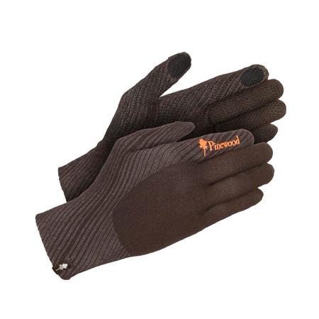 Guantes Pinewood Hunters Liner Stretch - Moss Green/Marron