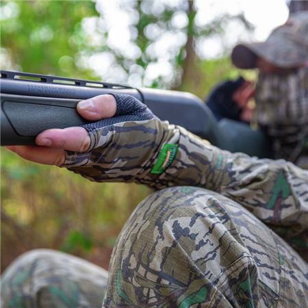 GUANTI PRIMOS HUNTING CALLS STRETCH ANTI-DÉRAPANTS 3 DITA SCOPERTE - MOSSY OAK BOTTOMLAND - MOSSY OAK BOTTOMLAND