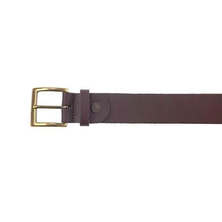 GÜRTEL JANUEL AUFNÄHER WILDSCHWEIN LEDER - BRAUN