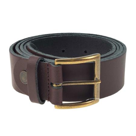 GÜRTEL JANUEL AUFNÄHER WILDSCHWEIN LEDER - BRAUN