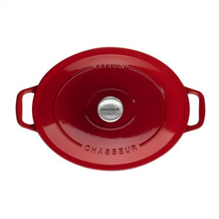 GUSSEISEN-TOPF CHASSEUR OVALE - RUBIS