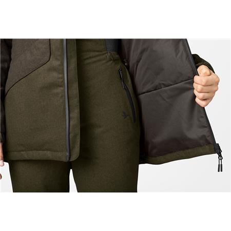 ΓΥΝΑΙΚΕΊΟ ΜΠΟΥΦΆΝ SEELAND AVAIL AYA INSULATED JACKET - ΠΡΆΣΙΝΟ/ΚΑΦΈ