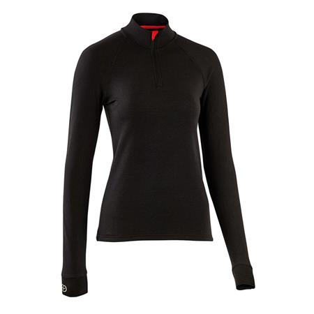 Γυναικείο Εσώρουχο Damart Tee Shirt Thermolactyl Comfort 4 Col Zip - Μαύρο