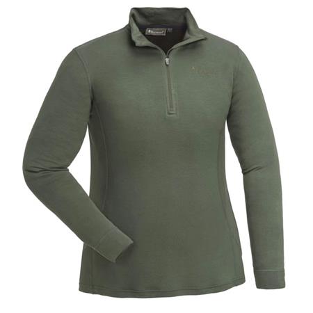 Γυναικείο Εσώρουχο Pinewood Abisko Merino Base L Half Zip W Φανέλα Εσωρούχου - Πράσινο