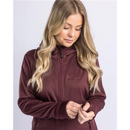 ΓΥΝΑΙΚΕΊΟ ΦΛΙΣ PINEWOOD FINNVEDEN HOODIE W - ΜΠΟΥΡΓΟΥΝΔΊ