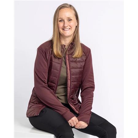 ΓΥΝΑΙΚΕΊΟ ΦΛΙΣ PINEWOOD FINNVEDEN HYBRID POWER FLEECE - ΜΠΟΡΝΤΌ