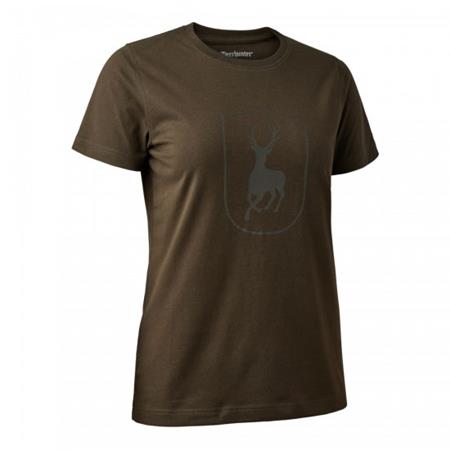 Γυναικείο Κοντομάνικο Μπλουζάκι Deerhunter Lady Logo - Χακί