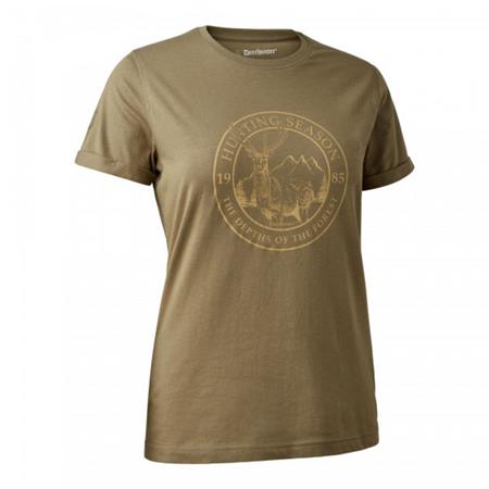 Γυναικείο Κοντομάνικο T-Shirt Deerhunter Lady Ella - Καφέ