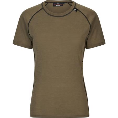 Γυναικείο Κοντομάνικο T-Shirt Seeland Apex Aia Merino - Χακί