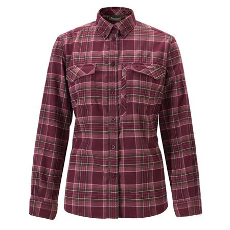 Γυναικείο Μακρυμάνικο Πουκάμισο Pinewood Abisko Hiking Flannel - Δαμασκηνί
