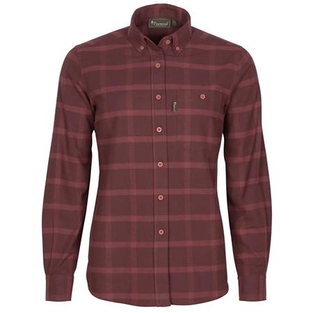 Γυναικείο Μακρυμάνικο Πουκάμισο Pinewood Värnamo Flannel W - Μπόρντο