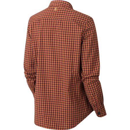 ΓΥΝΑΙΚΕΊΟ ΠΟΥΚΆΜΙΣΟ ΜΕ ΜΑΚΡΙΆ ΜΑΝΊΚΙΑ HARKILA SELJA LADY L/S CHECK - ΚΑΡΌ ΚΌΚΚΙΝΟ/ΜΑΎΡΟ